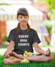 Load image into Gallery viewer, Every Goals Counts Half Sleeves T-Shirt For Girls -KidsFashionVilla