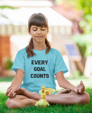 Load image into Gallery viewer, Every Goals Counts Half Sleeves T-Shirt For Girls -KidsFashionVilla