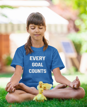Load image into Gallery viewer, Every Goals Counts Half Sleeves T-Shirt For Girls -KidsFashionVilla
