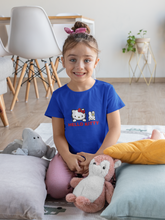 Load image into Gallery viewer, Hello Kitty Half Sleeves T-Shirt For Girls -KidsFashionVilla