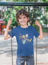Load image into Gallery viewer, Jumbo Jet Cartoon Half Sleeves T-Shirt for Boy-KidsFashionVilla