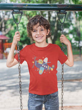 Load image into Gallery viewer, Jumbo Jet Cartoon Half Sleeves T-Shirt for Boy-KidsFashionVilla