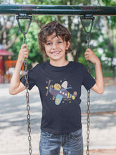 Load image into Gallery viewer, Jumbo Jet Cartoon Half Sleeves T-Shirt for Boy-KidsFashionVilla