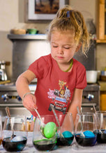 Load image into Gallery viewer, Jungle Jeep Cartoon Half Sleeves T-Shirt For Girls -KidsFashionVilla