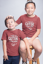 Load image into Gallery viewer, I Turned Out Cuter Matching Brother Sister Kid Half Sleeves T-Shirts -KidsFashionVilla