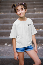 Load image into Gallery viewer, Ronaldo Cr7 Half Sleeves T-Shirt For Girls -KidsFashionVilla