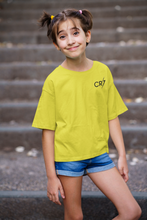 Load image into Gallery viewer, Ronaldo Cr7 Half Sleeves T-Shirt For Girls -KidsFashionVilla
