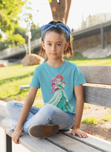 Load image into Gallery viewer, Cute Princess Half Sleeves T-Shirt For Girls -KidsFashionVilla