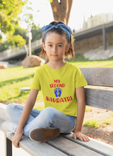 Load image into Gallery viewer, My Second Navratri Half Sleeves T-Shirt For Girls -KidsFashionVilla
