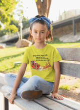 Load image into Gallery viewer, Jingle Bells Poem Half Sleeves T-Shirt For Girls -KidsFashionVilla