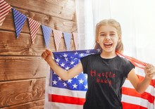 Load image into Gallery viewer, Hustle Baby Half Sleeves T-Shirt For Girls -KidsFashionVilla