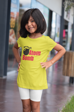 Load image into Gallery viewer, My Cute Atom Bomb Half Sleeves T-Shirt For Girls -KidsFashionVilla