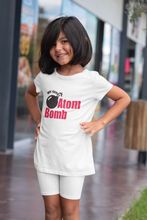 Load image into Gallery viewer, My Cute Atom Bomb Half Sleeves T-Shirt For Girls -KidsFashionVilla