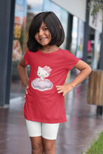 Load image into Gallery viewer, Hello Kitty Half Sleeves T-Shirt For Girls -KidsFashionVilla