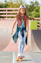 Load image into Gallery viewer, Cute Cartoon Half Sleeves T-Shirt For Girls -KidsFashionVilla