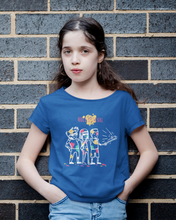 Load image into Gallery viewer, Friends Selfie Holi Half Sleeves T-Shirt For Girls -KidsFashionVilla