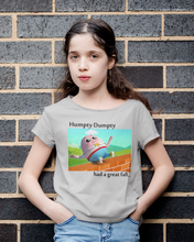 Load image into Gallery viewer, Humpty Dumpty Poem Half Sleeves T-Shirt For Girls -KidsFashionVilla
