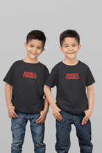 Load image into Gallery viewer, Double Trouble Twins Brothers Matching Kids Half Sleeves T-Shirts -KidsFashionVilla