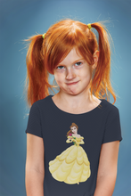 Load image into Gallery viewer, Cute Princess Half Sleeves T-Shirt For Girls -KidsFashionVilla
