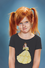 Load image into Gallery viewer, Cute Princess Half Sleeves T-Shirt For Girls -KidsFashionVilla