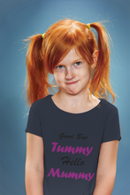 Load image into Gallery viewer, Good Bye Tummy Hello Mummy Half Sleeves T-Shirt For Girls -KidsFashionVilla