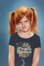 Load image into Gallery viewer, Future Police Half Sleeves T-Shirt For Girls -KidsFashionVilla
