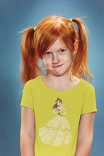 Load image into Gallery viewer, Cute Princess Half Sleeves T-Shirt For Girls -KidsFashionVilla