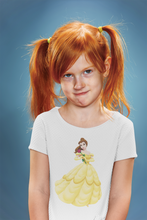 Load image into Gallery viewer, Cute Princess Half Sleeves T-Shirt For Girls -KidsFashionVilla