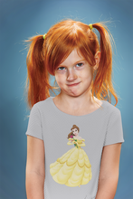 Load image into Gallery viewer, Cute Princess Half Sleeves T-Shirt For Girls -KidsFashionVilla