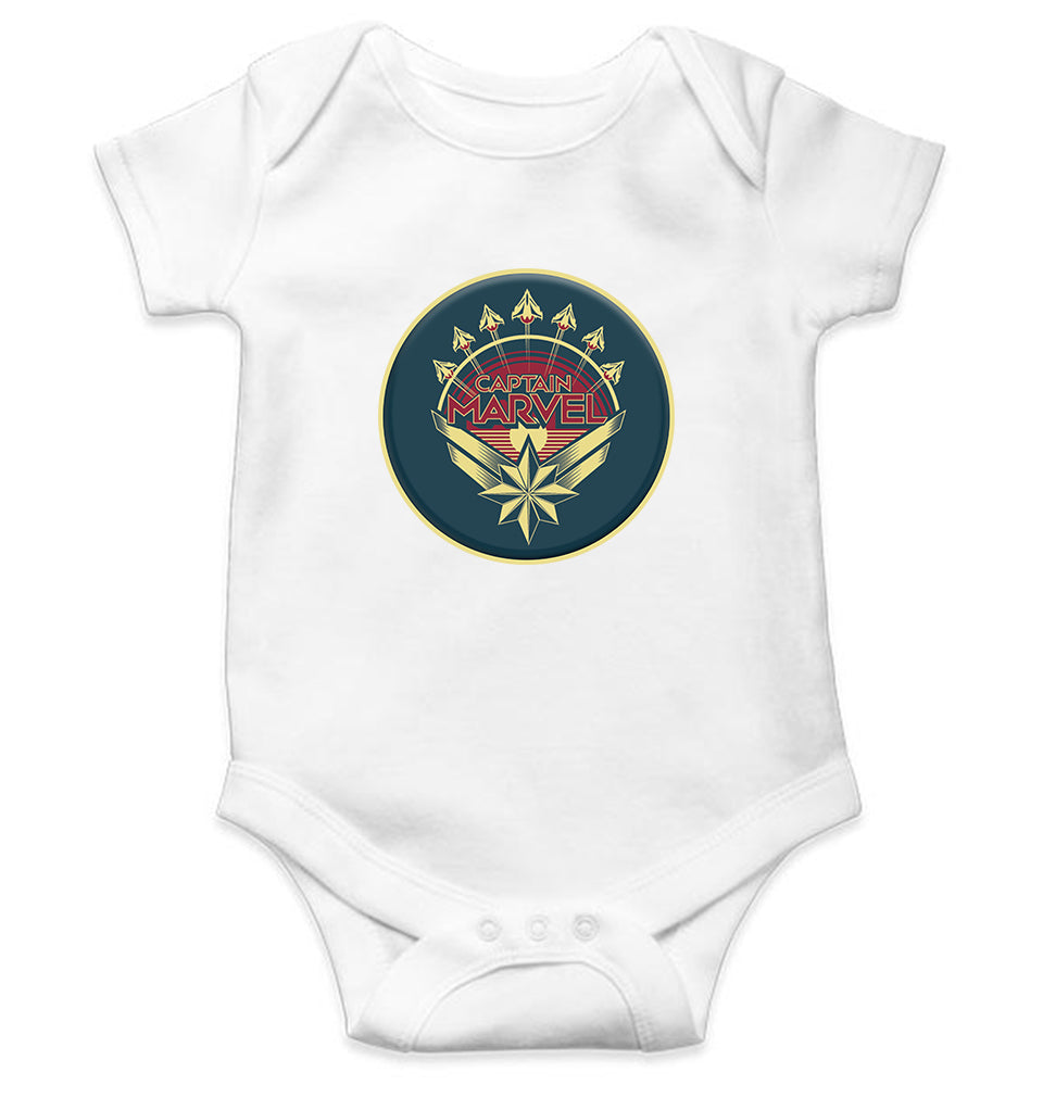 Captain Marvel Superhero Rompers for Baby Girl- KidsFashionVilla