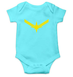 Captain Marvel Logo Rompers for Baby Girl- KidsFashionVilla