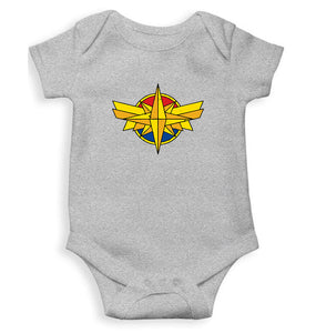 Captain Marvel Logo Rompers for Baby Girl- KidsFashionVilla
