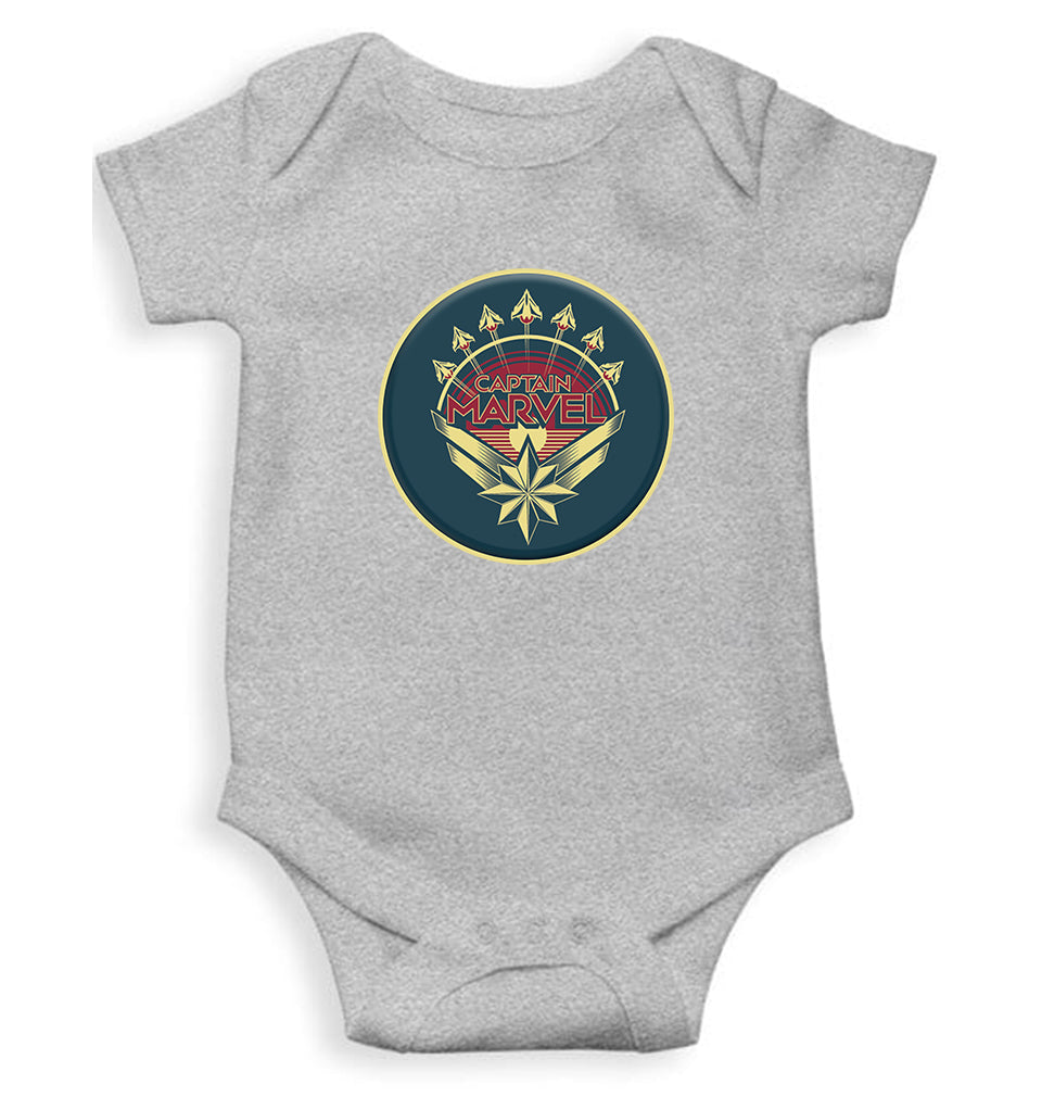 Captain Marvel Superhero Rompers for Baby Girl- KidsFashionVilla