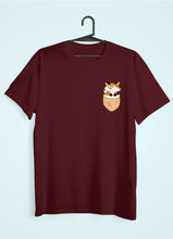 Load image into Gallery viewer, Fox Side Pocket Design Women Half Sleeves T-shirt- KidsFashionVilla
