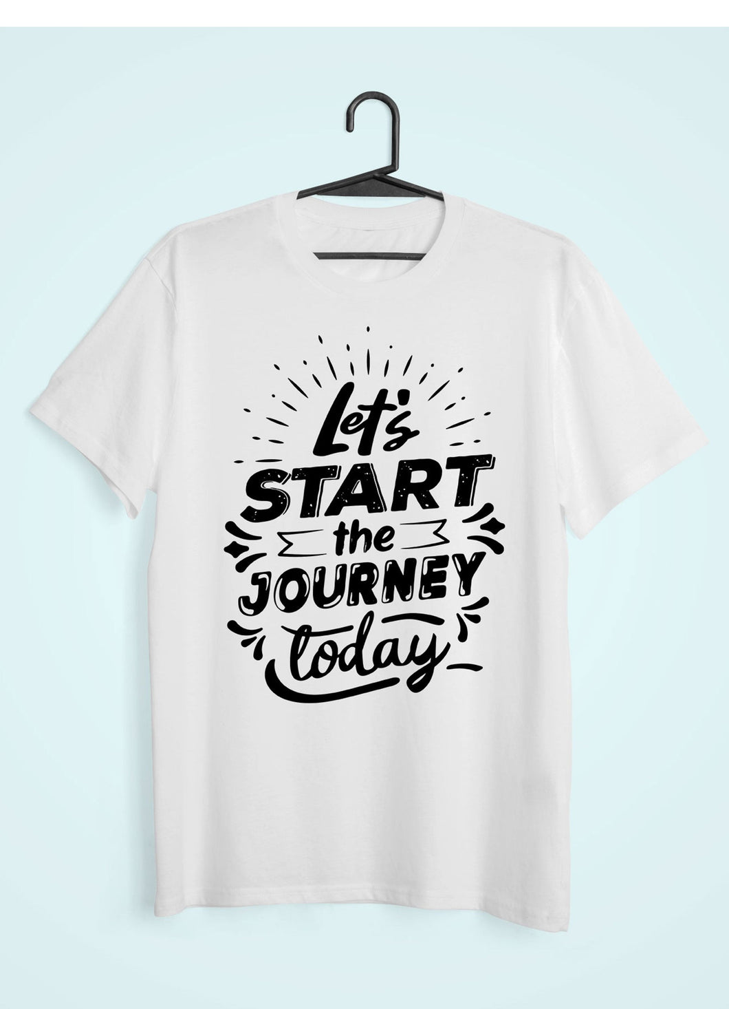 Lets Start The Journey Mens Half Sleeves T-shirt- KidsFashionVilla