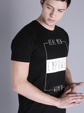 Load image into Gallery viewer, Real Men Empower Women Round Neck Mens Half Sleeves T-shirt- KidsFashionVilla
