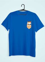 Load image into Gallery viewer, Fox Side Pocket Design Mens Half Sleeves T-shirt- KidsFashionVilla
