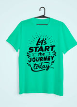 Load image into Gallery viewer, Lets Start The Journey Mens Half Sleeves T-shirt- KidsFashionVilla
