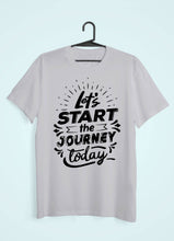 Load image into Gallery viewer, Lets Start The Journey Mens Half Sleeves T-shirt- KidsFashionVilla
