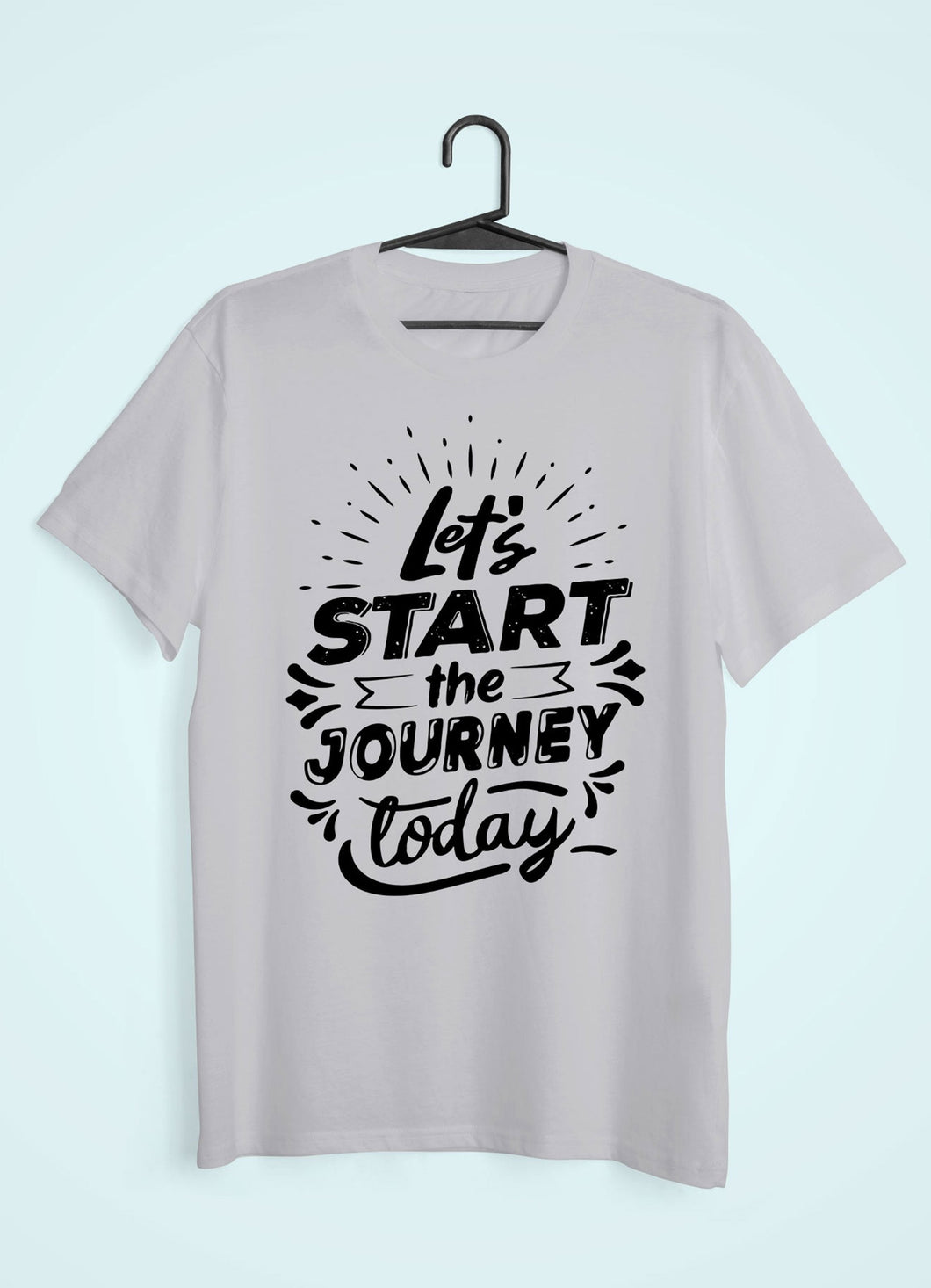 Lets Start The Journey Mens Half Sleeves T-shirt- KidsFashionVilla