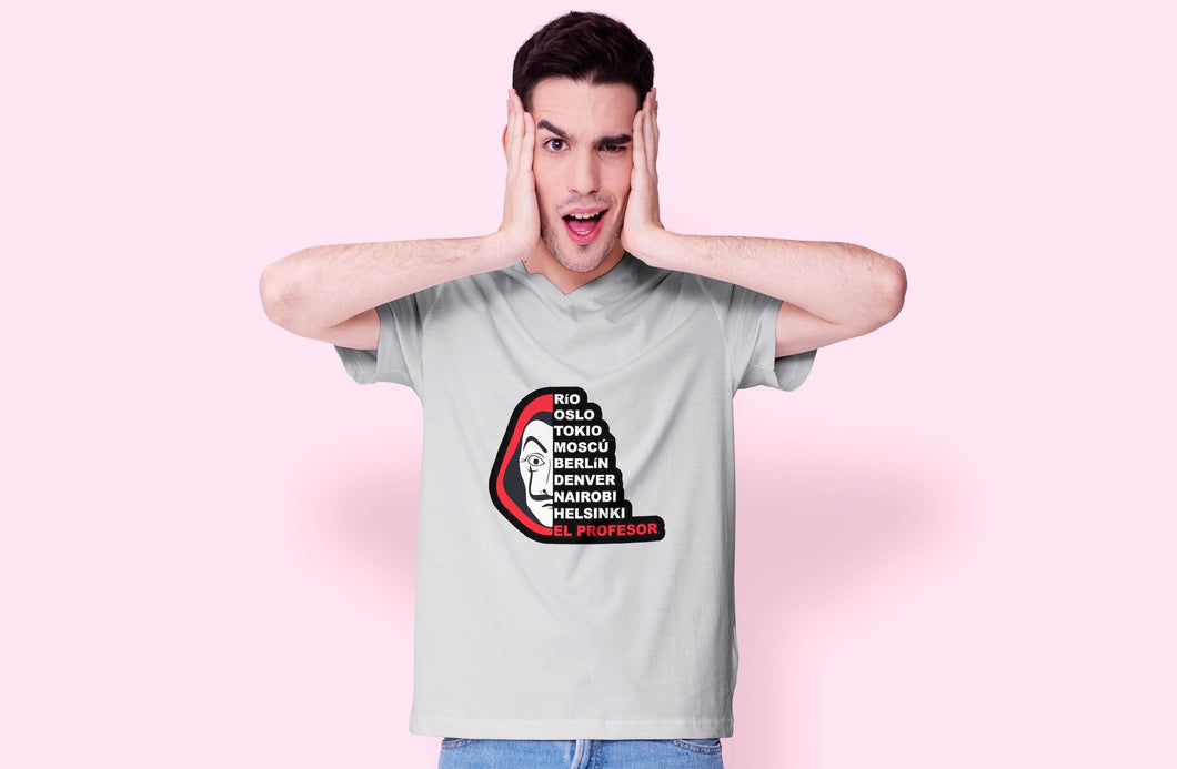 Professor Money Heist Half Sleeves T-Shirt- KidsFashionVilla