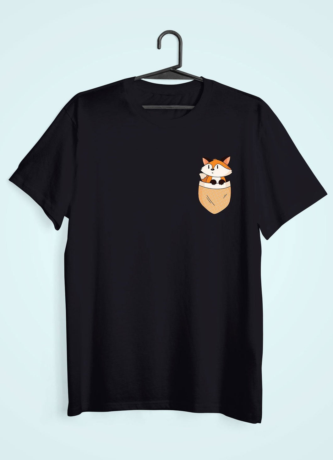 Fox Side Pocket Design Mens Half Sleeves T-shirt- KidsFashionVilla