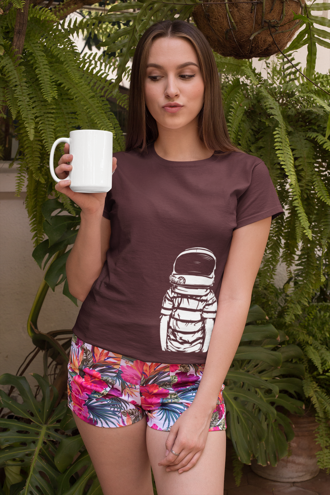 Space Boy Women Half Sleeves T-shirt- KidsFashionVilla