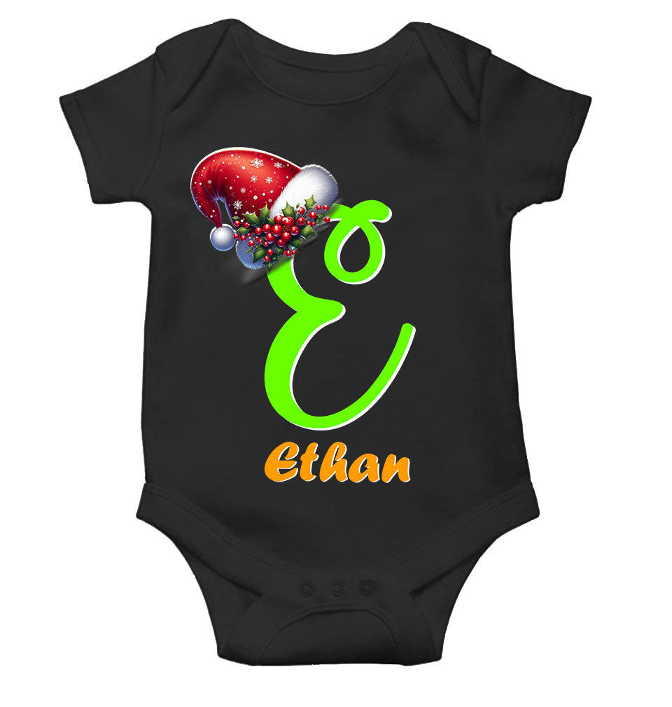 Custom Name Christmas Rompers for Baby Boy- KidsFashionVilla