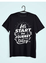 Load image into Gallery viewer, Lets Start The Journey Women Half Sleeves T-shirt- KidsFashionVilla
