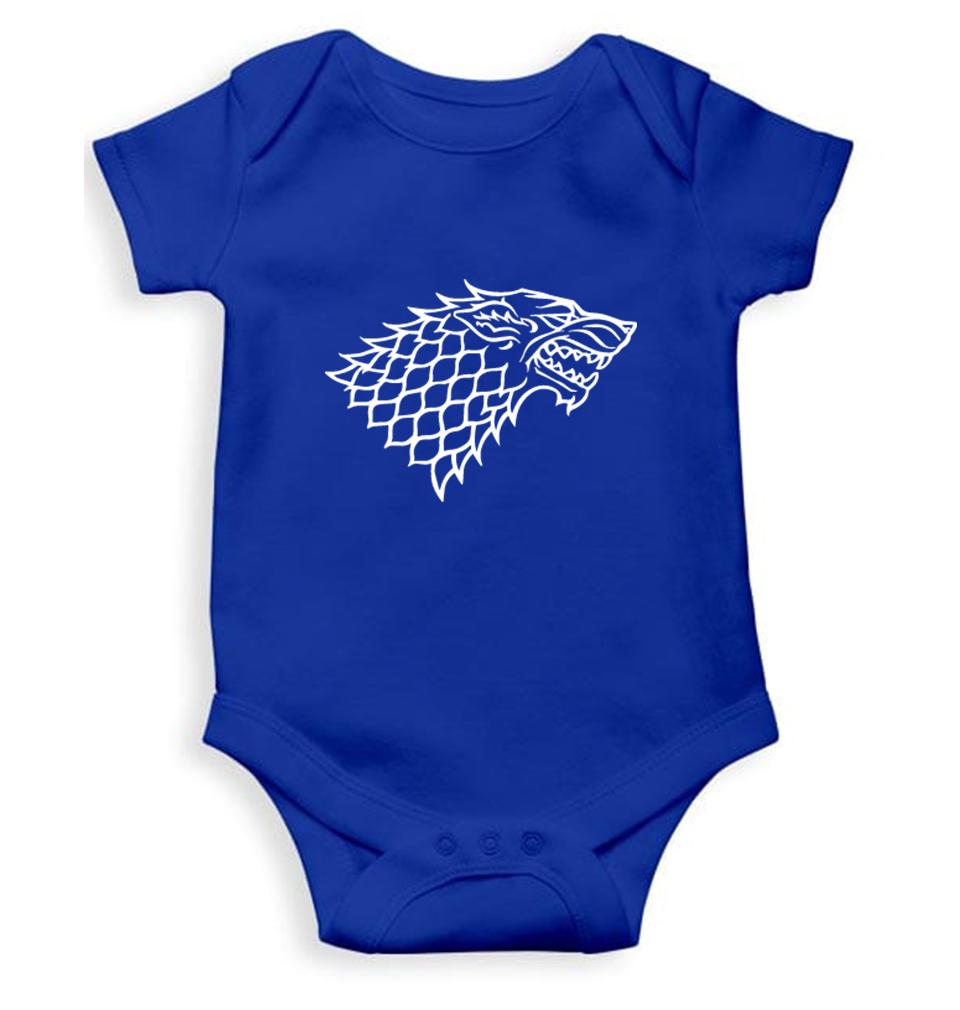 GOT Game Of Thrones Stark Logo Rompers for Baby Girl- KidsFashionVilla