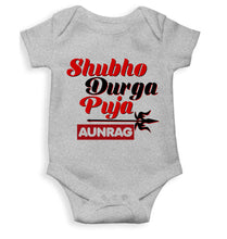 Load image into Gallery viewer, Custom Name Shubo Durga Puja Rompers for Baby Boy- KidsFashionVilla
