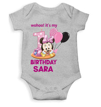 Load image into Gallery viewer, Custom Name Its My First Birthday Rompers for Baby Girl- KidsFashionVilla
