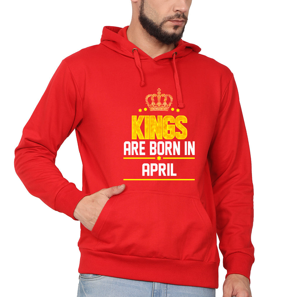 Kings Are Born In April Men Hoodies-KidsFashionVilla