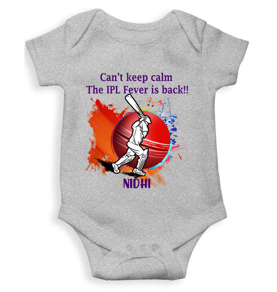 Custom Name Can Not Keep Calm IPL Rompers for Baby Girl- KidsFashionVilla